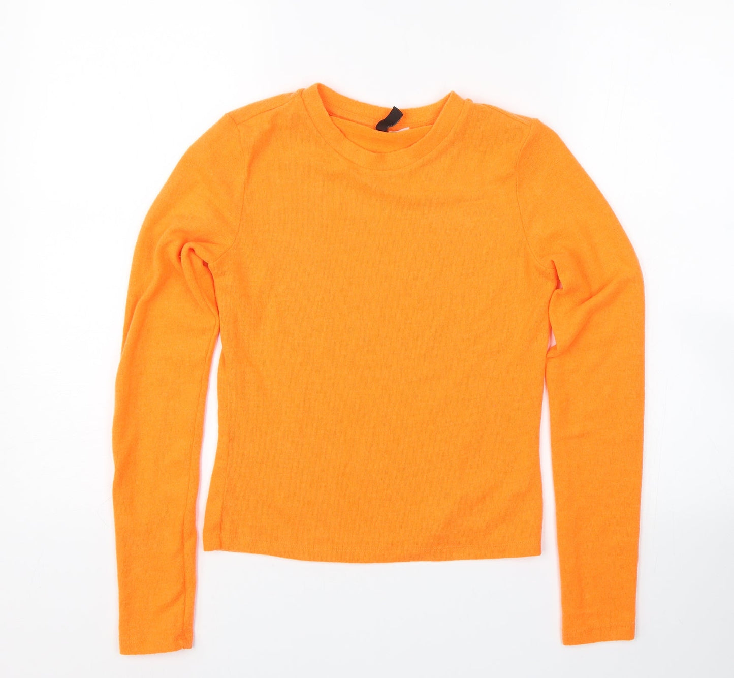H&M Womens Orange   Pullover Sweatshirt Size S