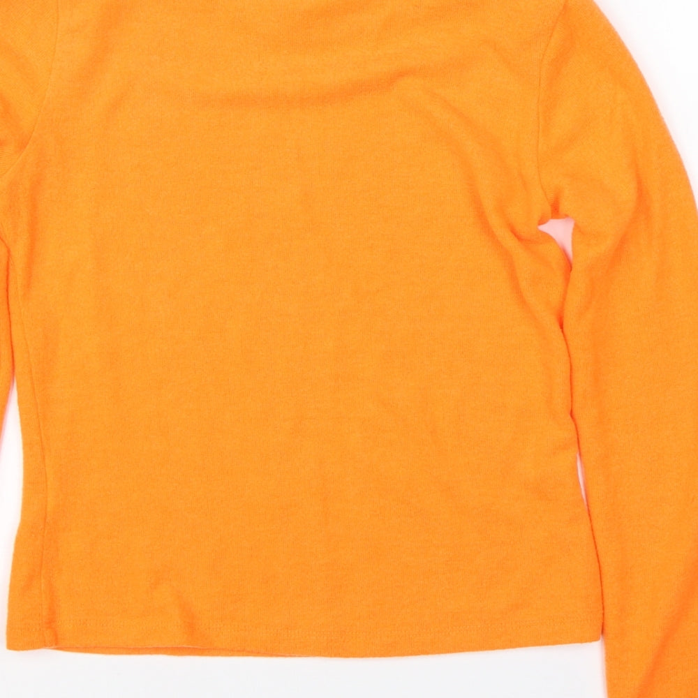 H&M Womens Orange   Pullover Sweatshirt Size S