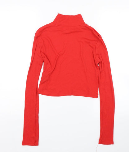 Cooperative Womens Red   Wrap T-Shirt Size S