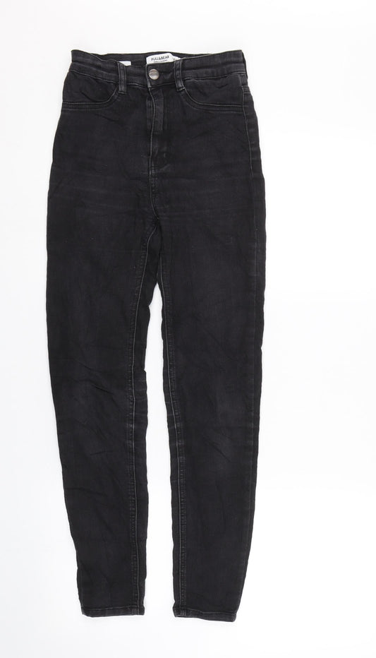 Pull&Bear Womens Black  Denim Skinny Jeans Size 4 L25 in