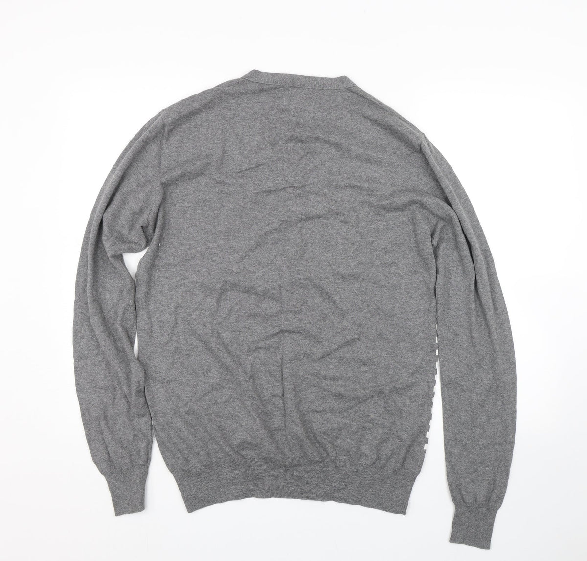 SCOUT Mens Grey Striped  Pullover Jumper Size L