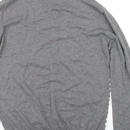 SCOUT Mens Grey Striped  Pullover Jumper Size L