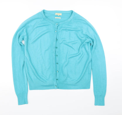 Womens UK Size M sarah hamilton Blue Cardigan Jumper