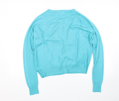 Womens UK Size M sarah hamilton Blue Cardigan Jumper