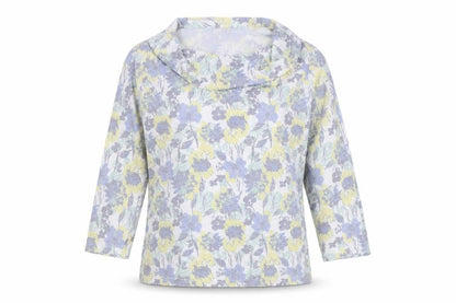 Isle Womens Multicoloured Floral  Basic T-Shirt Size S