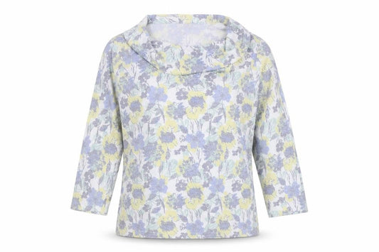 Isle Womens Multicoloured Floral  Basic T-Shirt Size S