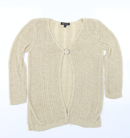 Womens UK Size 12 Originals Beige Cardigan Jumper