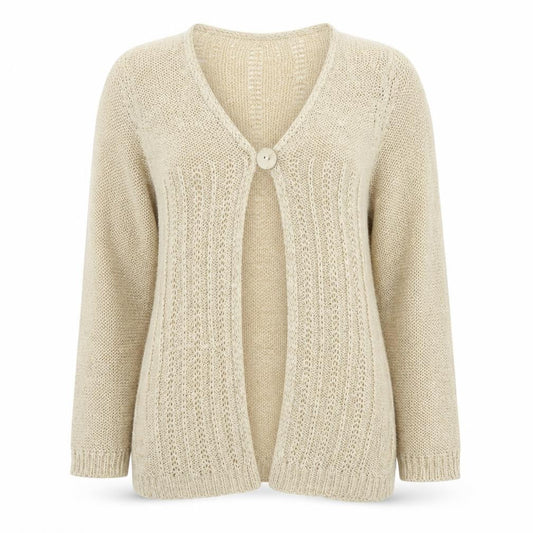 Womens UK Size 12 Originals Beige Cardigan Jumper