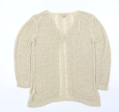 Womens UK Size 12 Originals Beige Cardigan Jumper