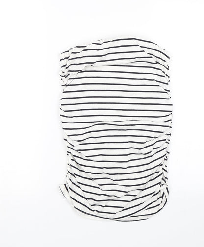 Dorothy Perkins Womens White Striped  Wrap Skirt Size 10