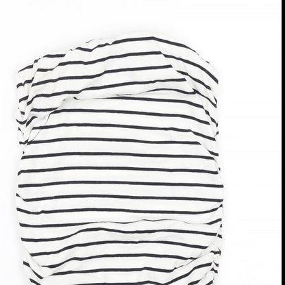 Dorothy Perkins Womens White Striped  Wrap Skirt Size 10