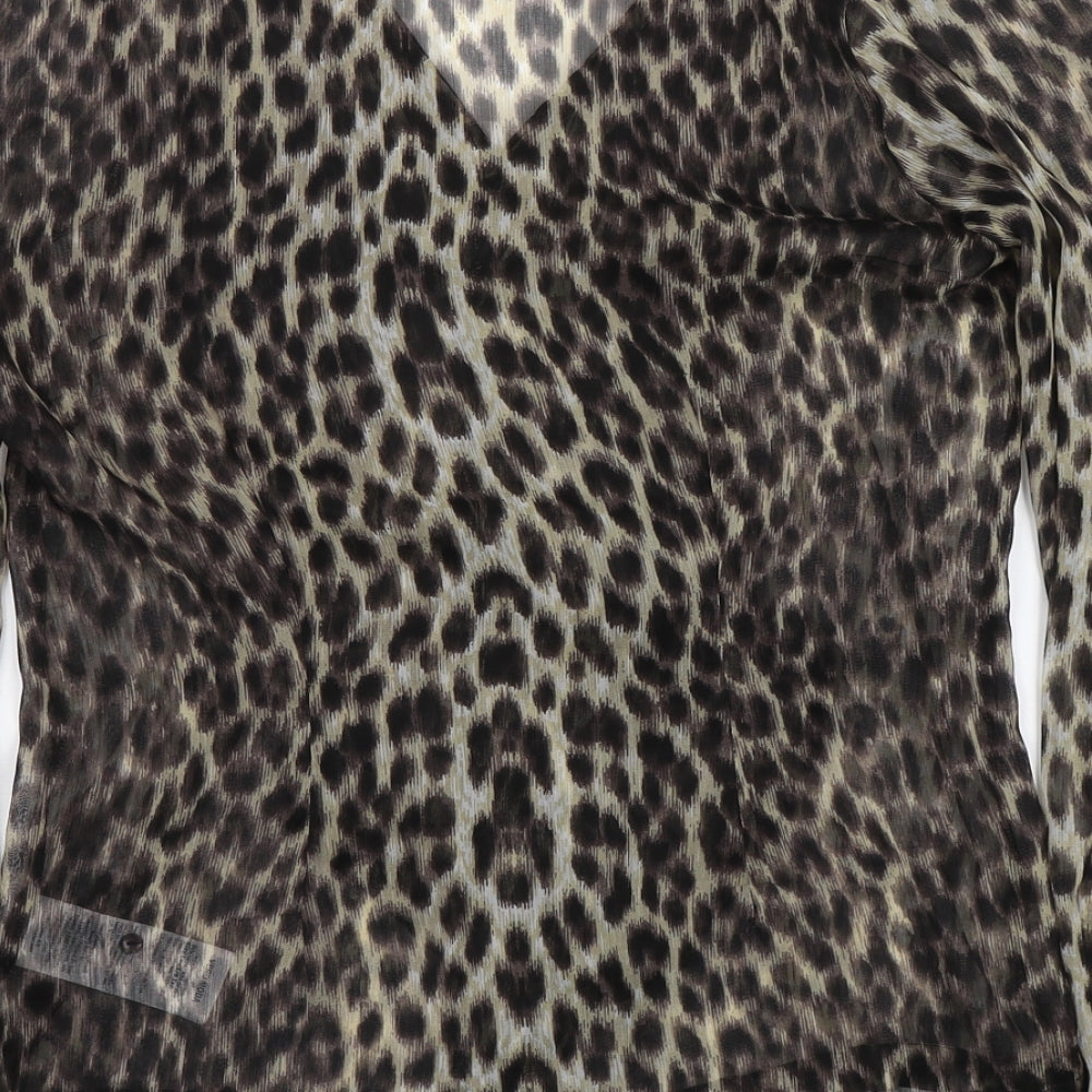 Womens UK Size S VERO MODA Brown Basic Blouse