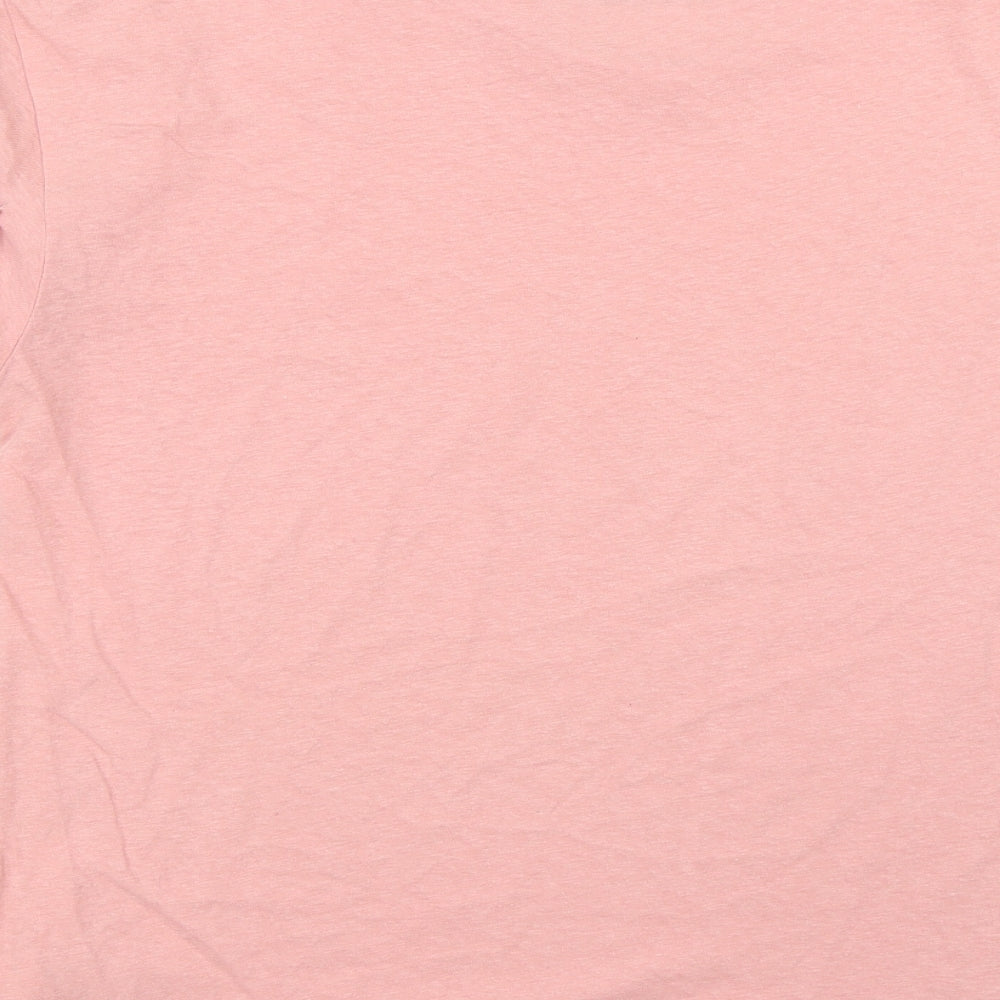 Womens UK Size S Soaked Pink Basic T-Shirt