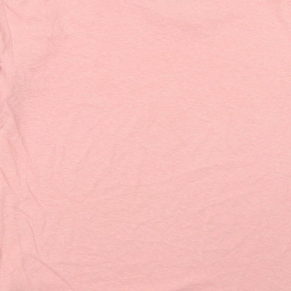 Womens UK Size S Soaked Pink Basic T-Shirt