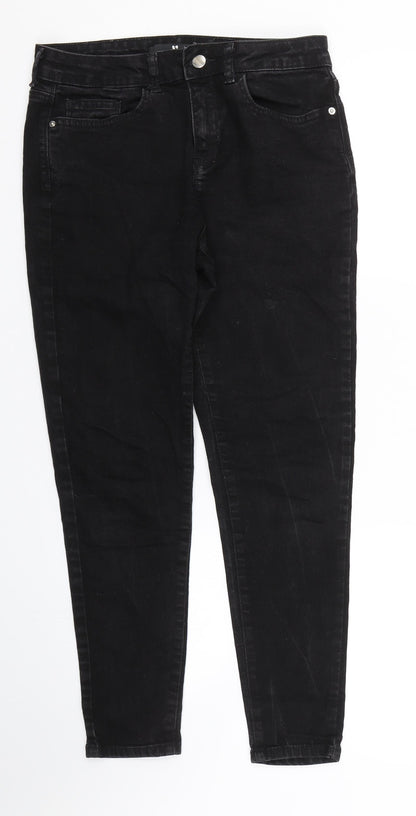 Very Womens Black  Denim Skinny Jeans Size 10 L24.5 in
