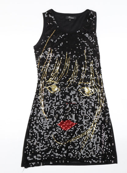 Hoowen Womens Black   Tank Dress  Size 10