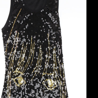 Hoowen Womens Black   Tank Dress  Size 10
