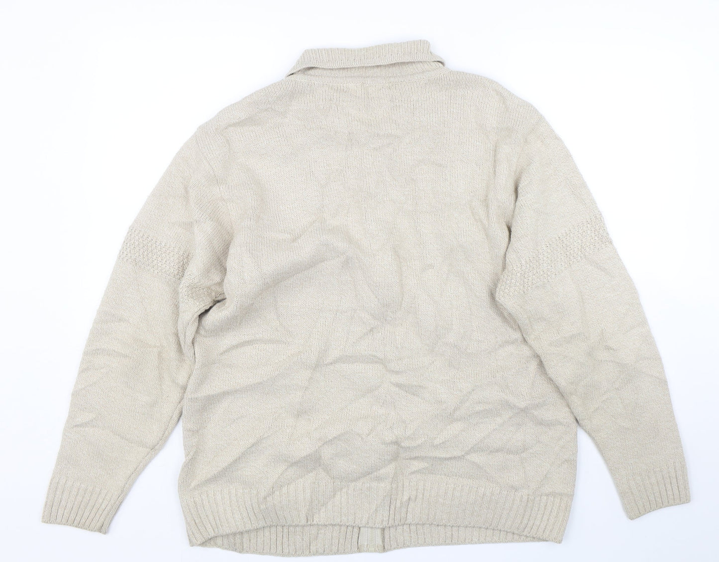 BHS Womens Beige   Full Zip Jumper Size S