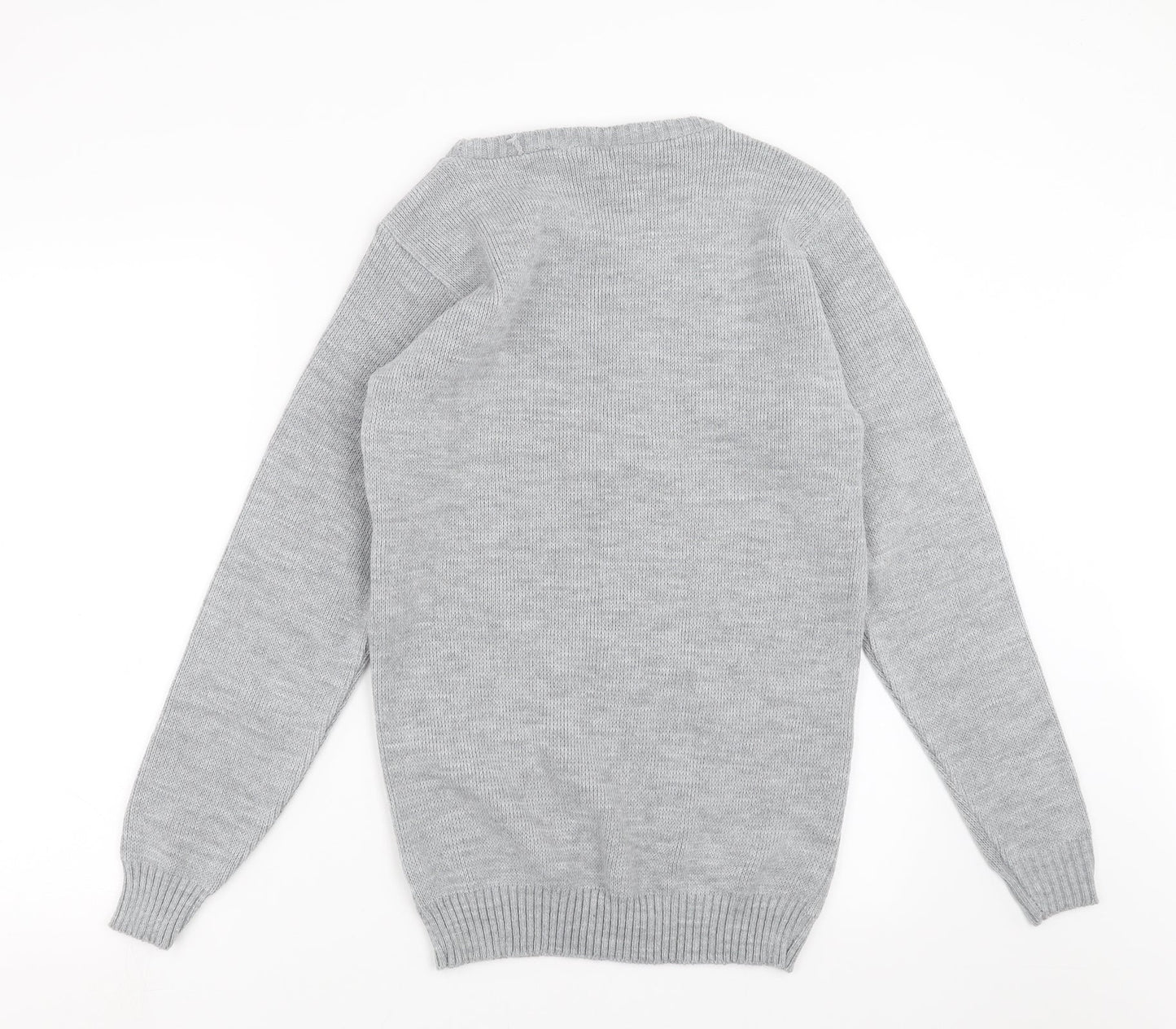 BOOHOO MAN Mens Grey  Knit Pullover Jumper Size S  - breaking bad christmas