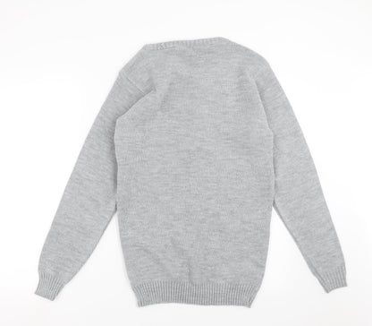 BOOHOO MAN Mens Grey  Knit Pullover Jumper Size S  - breaking bad christmas