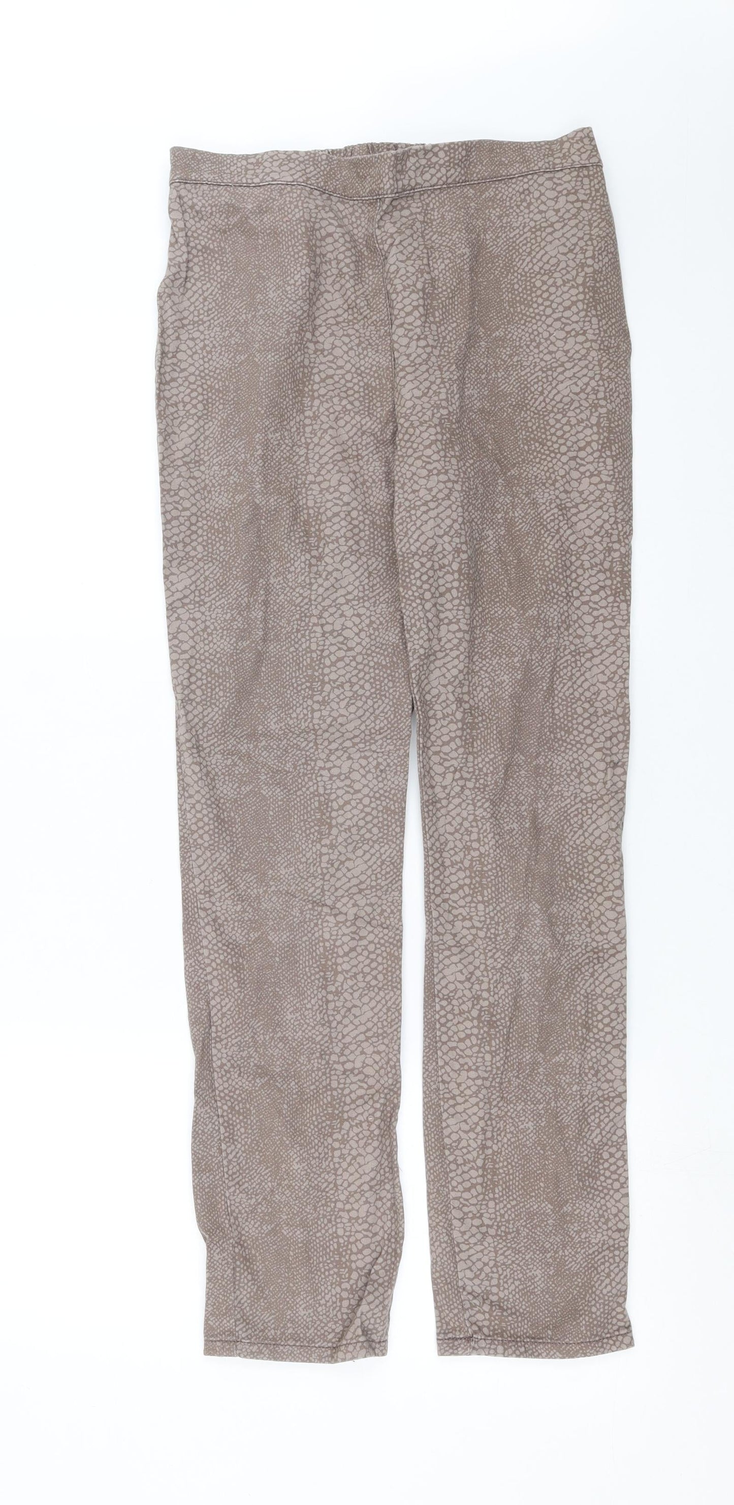 George Womens Beige Animal Print Denim Jegging Jeans Size 14 L28 in
