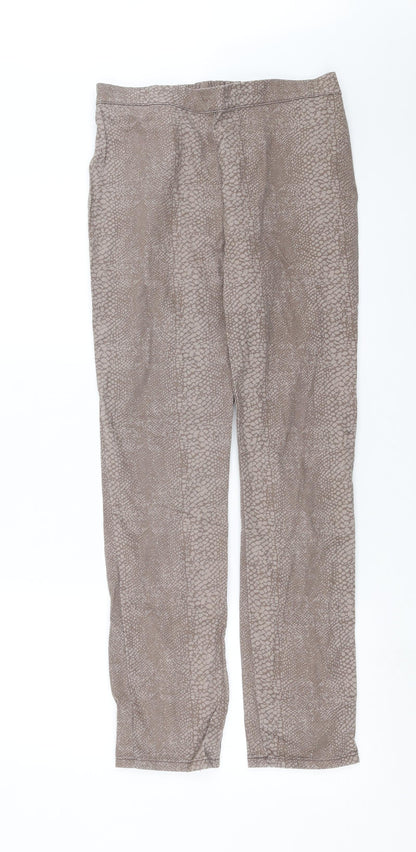 George Womens Beige Animal Print Denim Jegging Jeans Size 14 L28 in