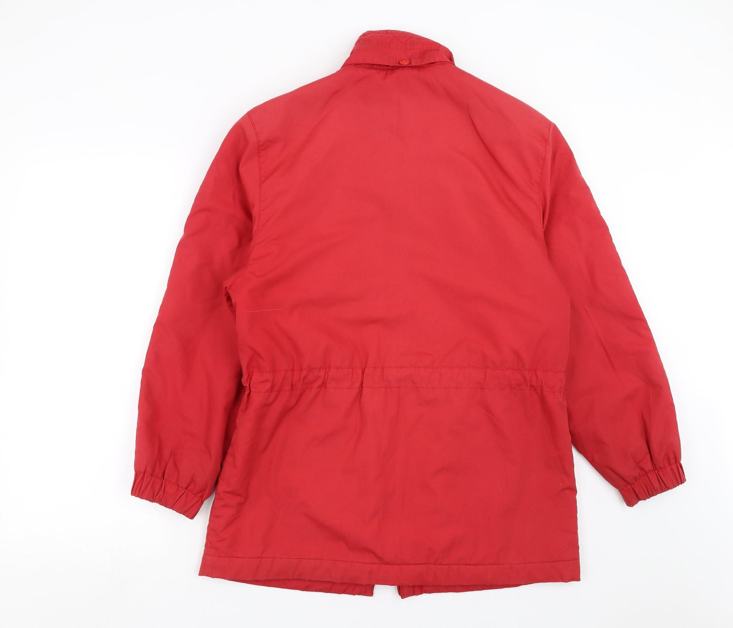 Womens UK Size 8 Marks and Spencer Red Quilted Coat