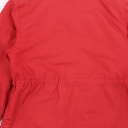 Womens UK Size 8 Marks and Spencer Red Quilted Coat