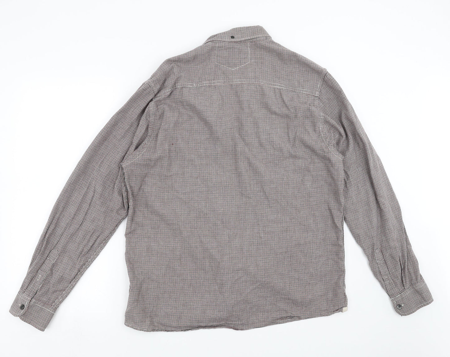 Mens UK Size L Easy Red  Button-Up Long Sleeve Casual Shirt