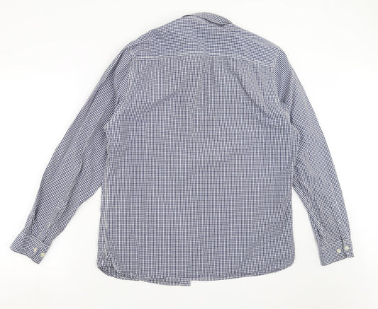Mens UK Size L Easy Blue  Button-Up Long Sleeve Casual Shirt