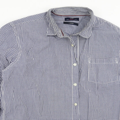 Mens UK Size L Easy Blue  Button-Up Long Sleeve Casual Shirt