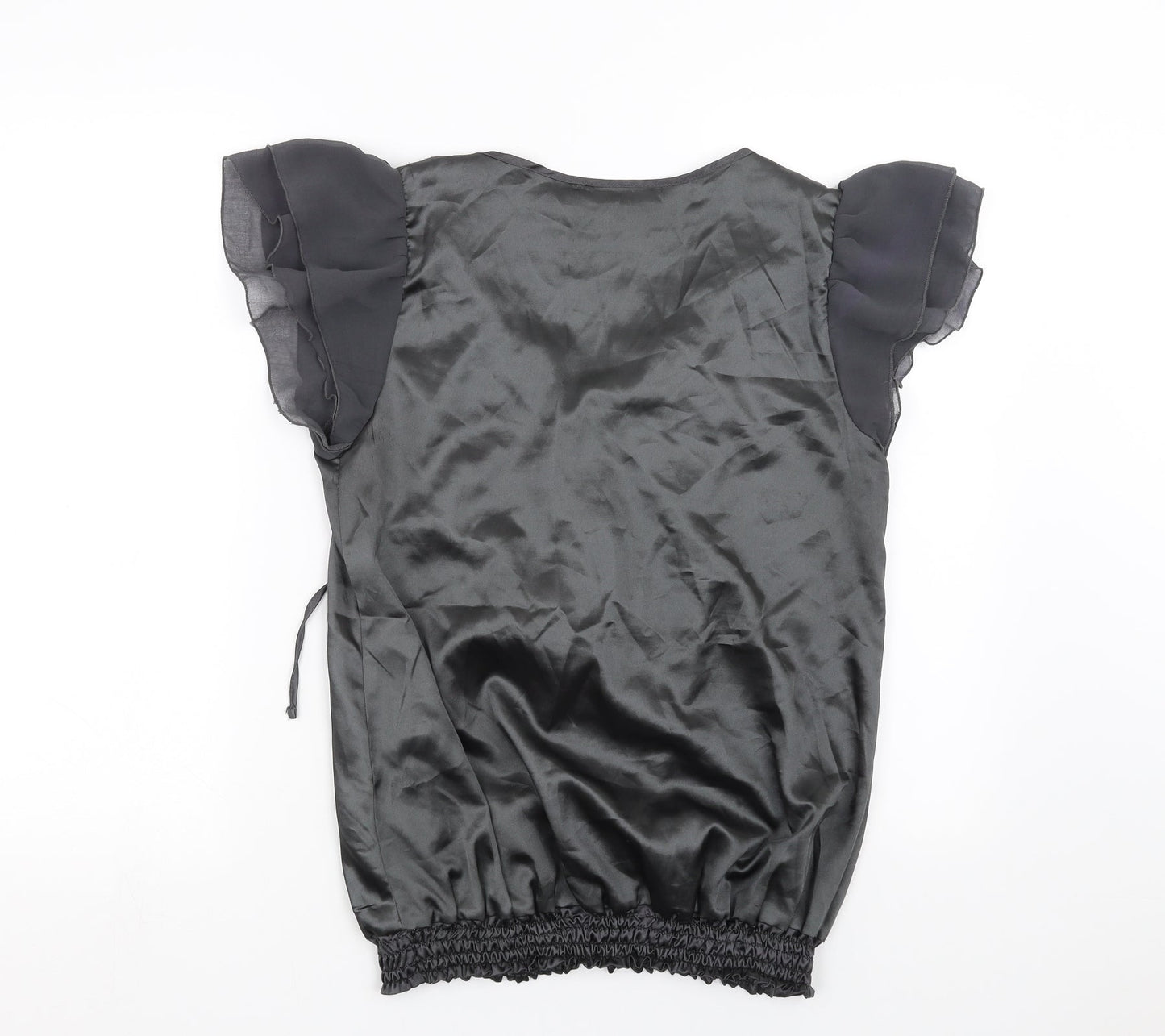 Womens UK Size 8 Marina Kaneva Grey Basic Blouse