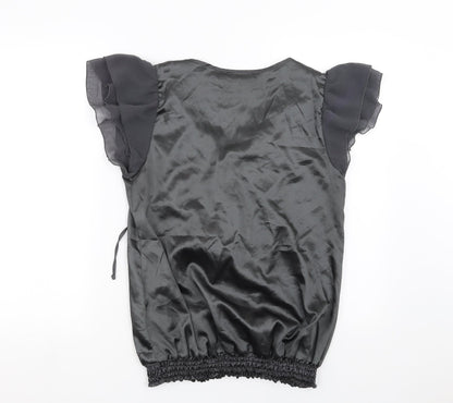 Womens UK Size 8 Marina Kaneva Grey Basic Blouse