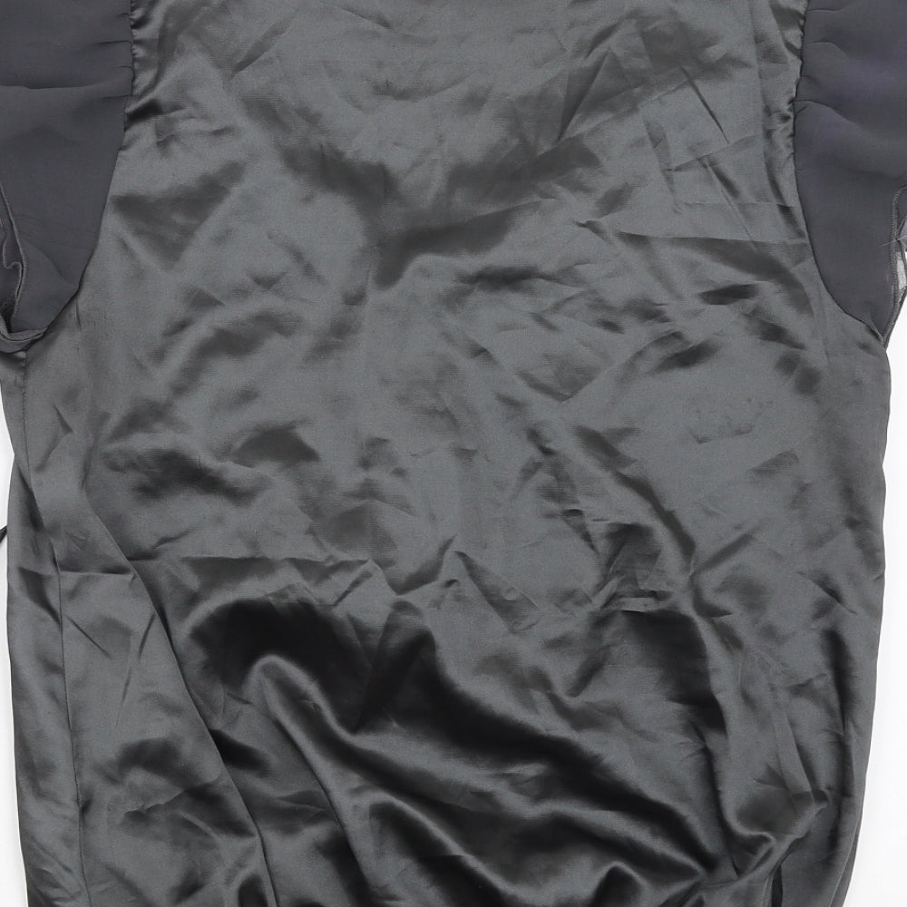 Womens UK Size 8 Marina Kaneva Grey Basic Blouse