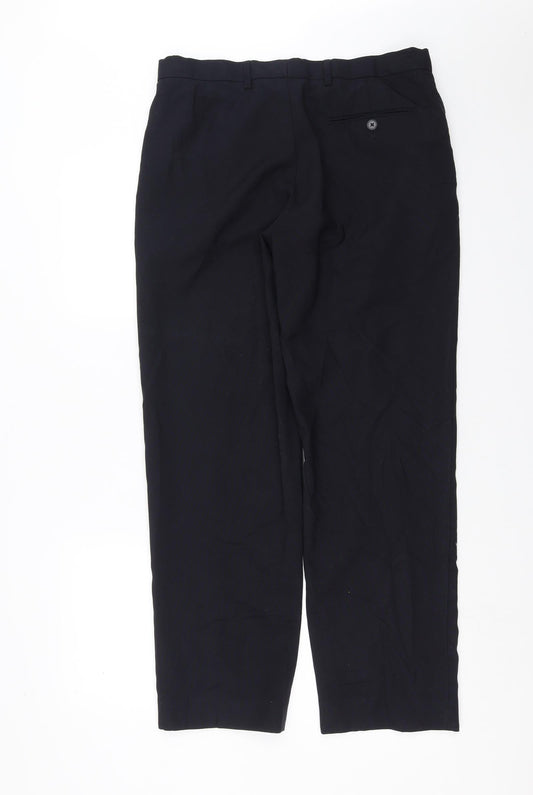 Marks and Spencer Mens Blue   Trousers  Size 34 in L31 in