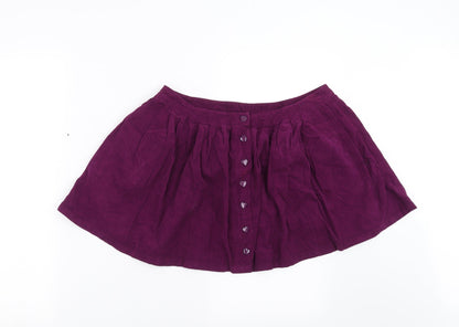 Womens UK Size 10 Topshop A-Line Corduroy Skirt