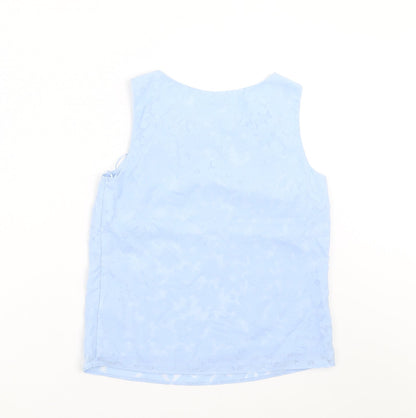 F&F Womens Blue Floral  Basic Blouse Size 6