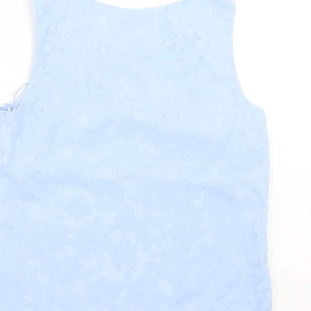 F&F Womens Blue Floral  Basic Blouse Size 6