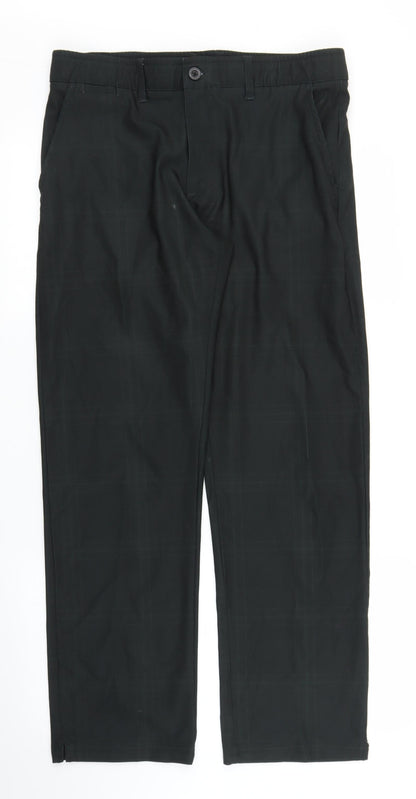 Slazenger Mens Black Plaid  Trousers  Size 32 in L29 in