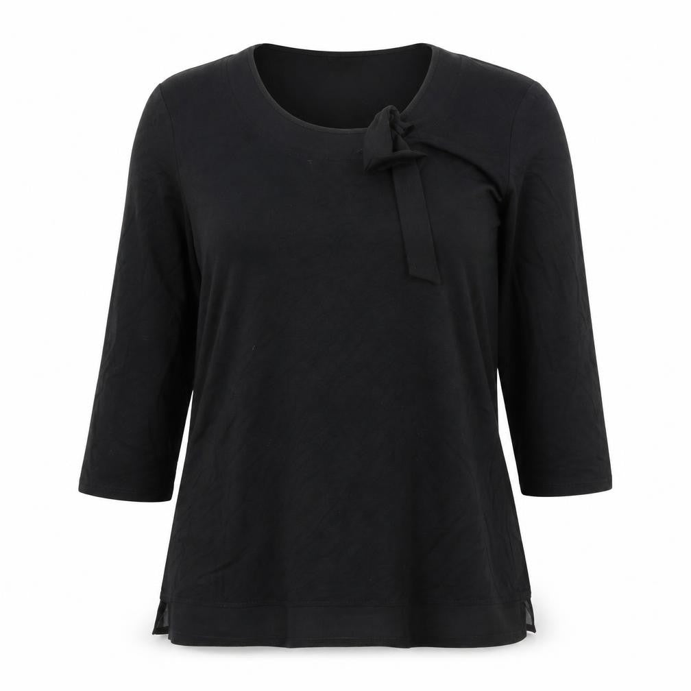 Womens UK Size 10 Barbara Lebek Black Basic T-Shirt