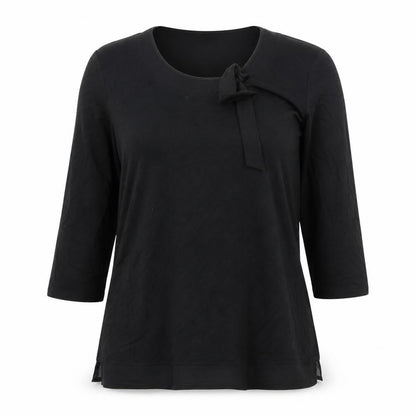 Womens UK Size 10 Barbara Lebek Black Basic T-Shirt