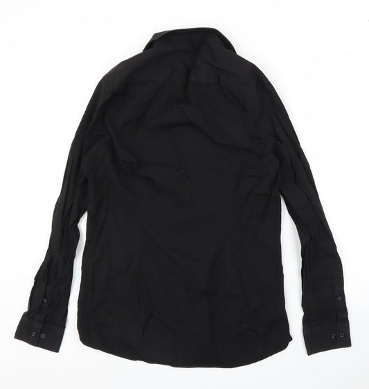 NEXT Mens Black    Button-Up Size 15.5