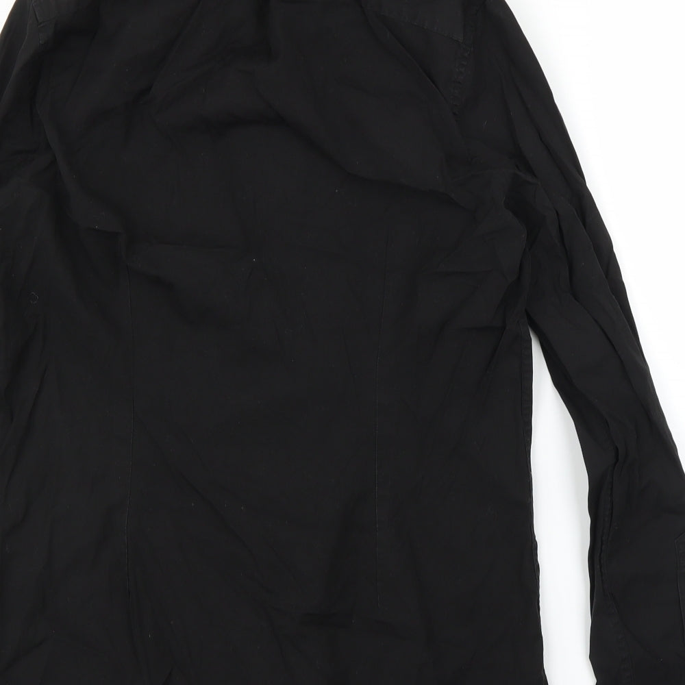 NEXT Mens Black    Button-Up Size 15.5