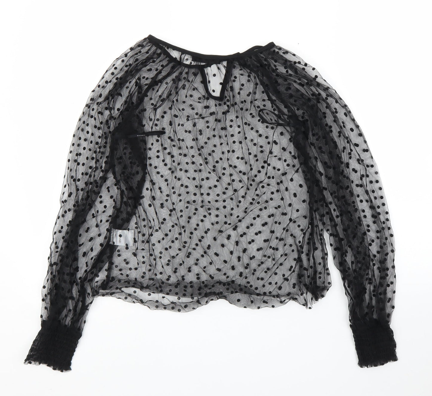 SheIn Womens Clear Polka Dot  Basic Blouse Size XS