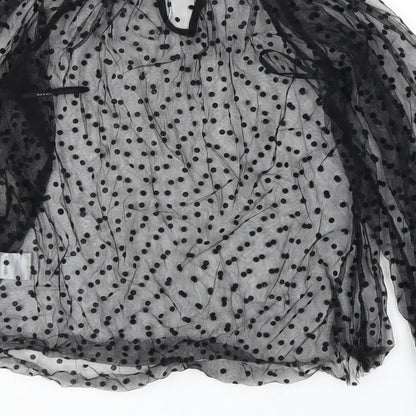 SheIn Womens Clear Polka Dot  Basic Blouse Size XS
