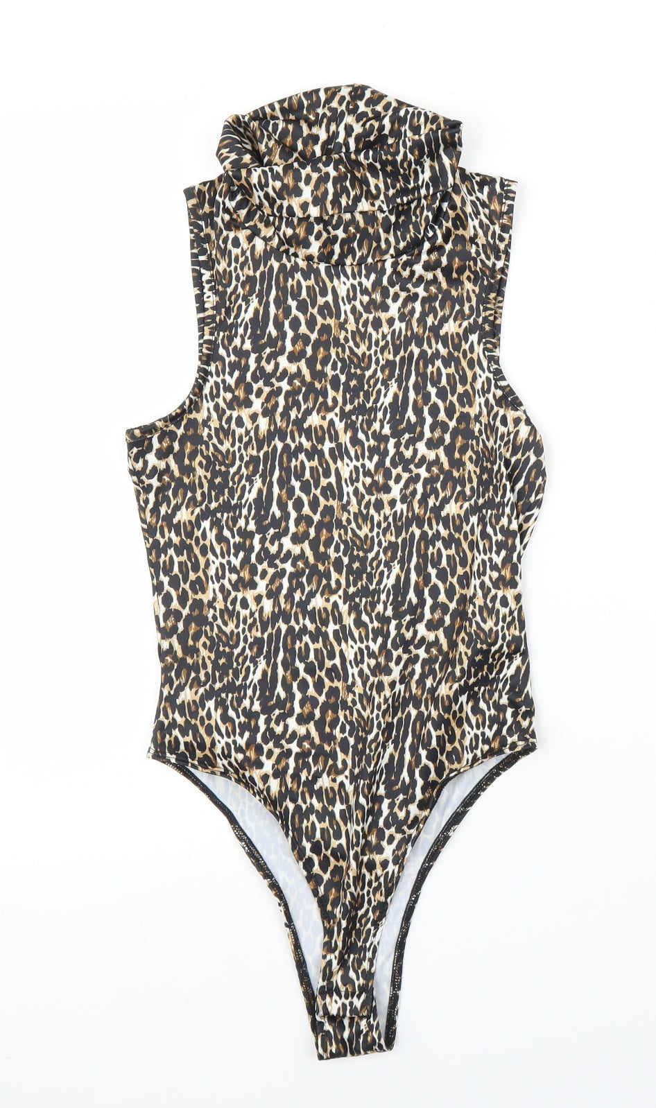 Primark Womens Beige Animal Print  Leotard One-Piece Size XS  - Leopard print