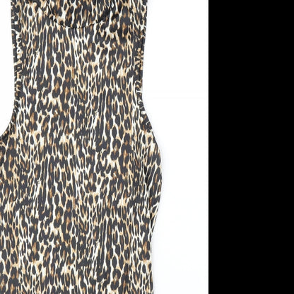Primark Womens Beige Animal Print  Leotard One-Piece Size XS  - Leopard print