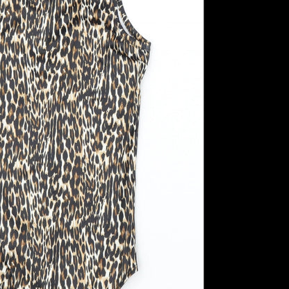 Primark Womens Beige Animal Print  Leotard One-Piece Size XS  - Leopard print