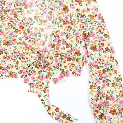 SheIn Womens Beige Floral  Basic Blouse Size XS