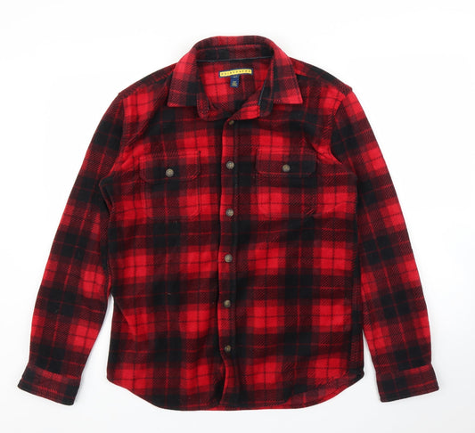 Mens UK Size S Prince and Fox Red  Button-Up Long Sleeve Casual Shirt